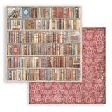 Stamperia Double-Sided Scrapbooking Paper Set - Vintage Library Backgrounds Selection, 10 units