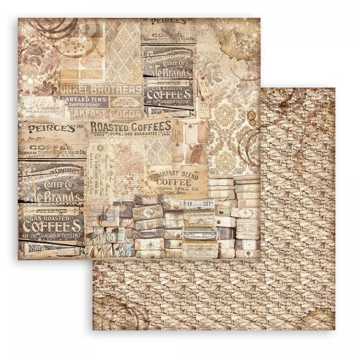Stamperia Double-Sided Scrapbooking Paper Set - Coffee and Chocolate, 10 units