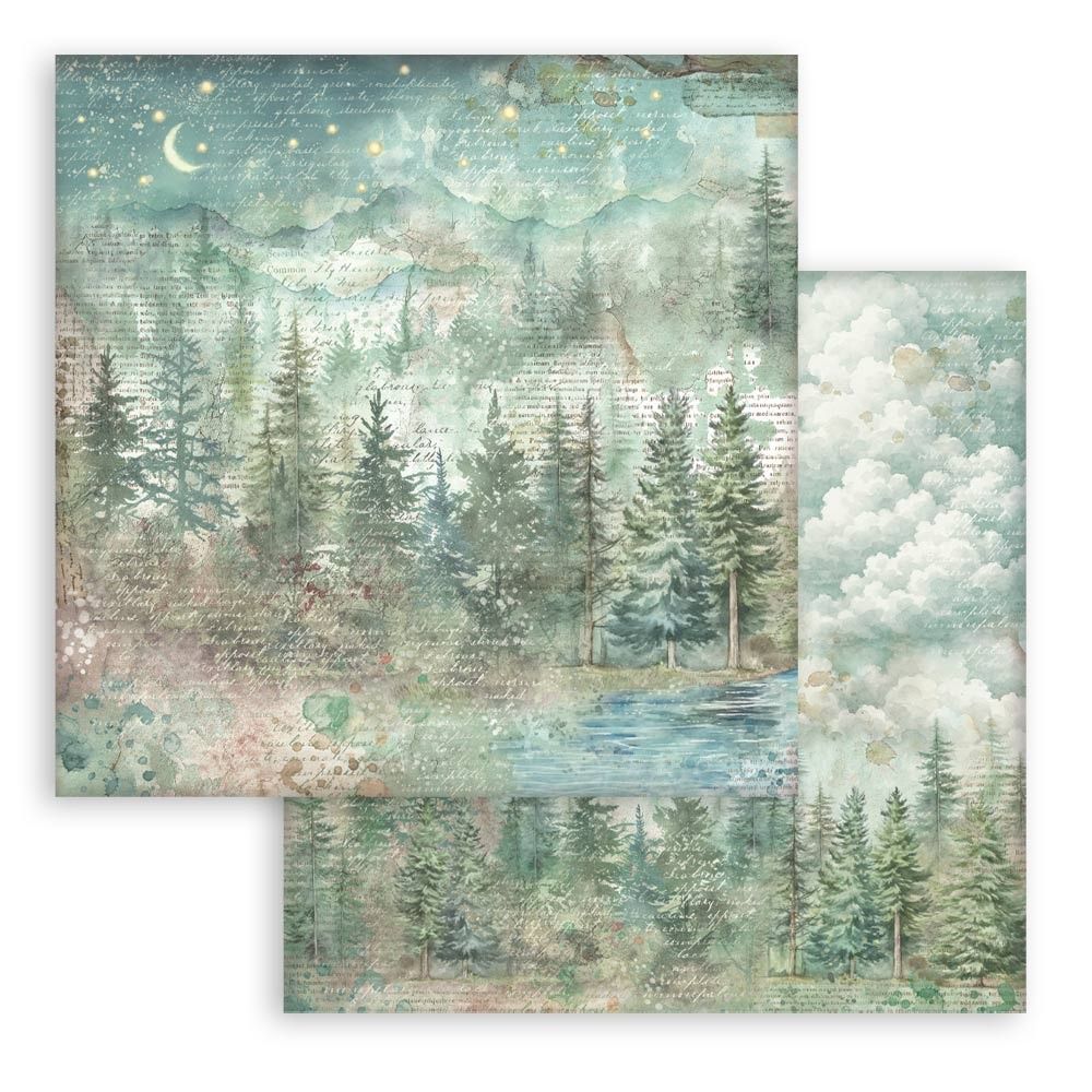 Stamperia Double-Sided Scrapbooking Paper Set - Herbarium Silvae Backgrounds Selection, 10 units