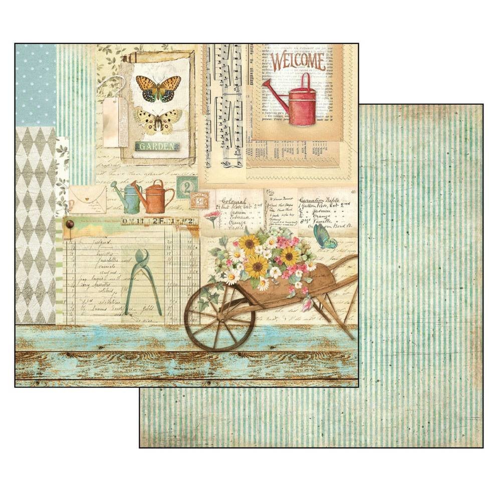 Stamperia Double-Sided Scrapbooking Paper Set - Garden, 10 units