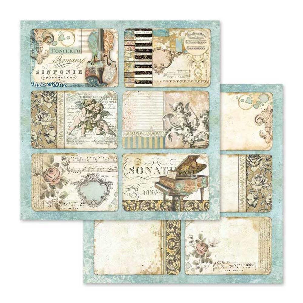 Stamperia Double-Sided Scrapbooking Paper Set - Music, 10 units