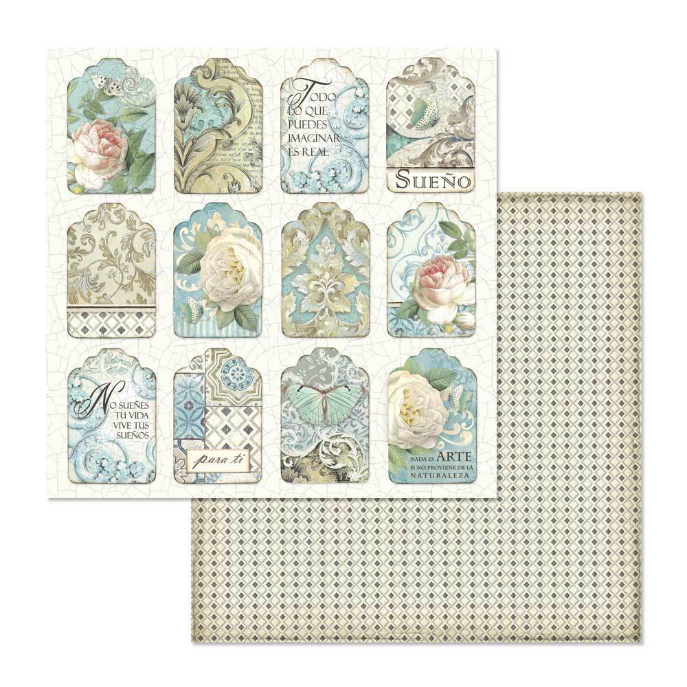 Stamperia Double-Sided Scrapbooking Paper Set - Azulejos, 10 units