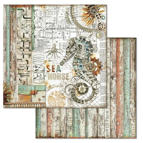 Stamperia Double-Sided Scrapbooking Paper Set - Sea World, 10 units