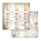 Stamperia Double-Sided Scrapbooking Paper Set - Threads, 10 units