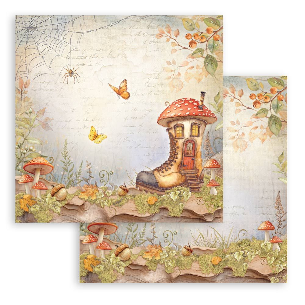 Stamperia Double-Sided Scrapbooking Paper Set - Whispering Woods, 10 units