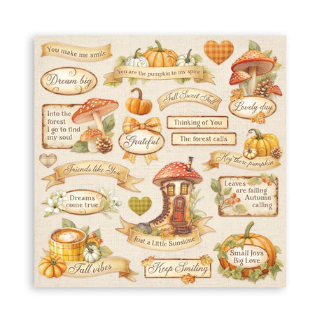 Stamperia Single-Sided Scrapbooking Paper Set - Whispering Woods, 22 units