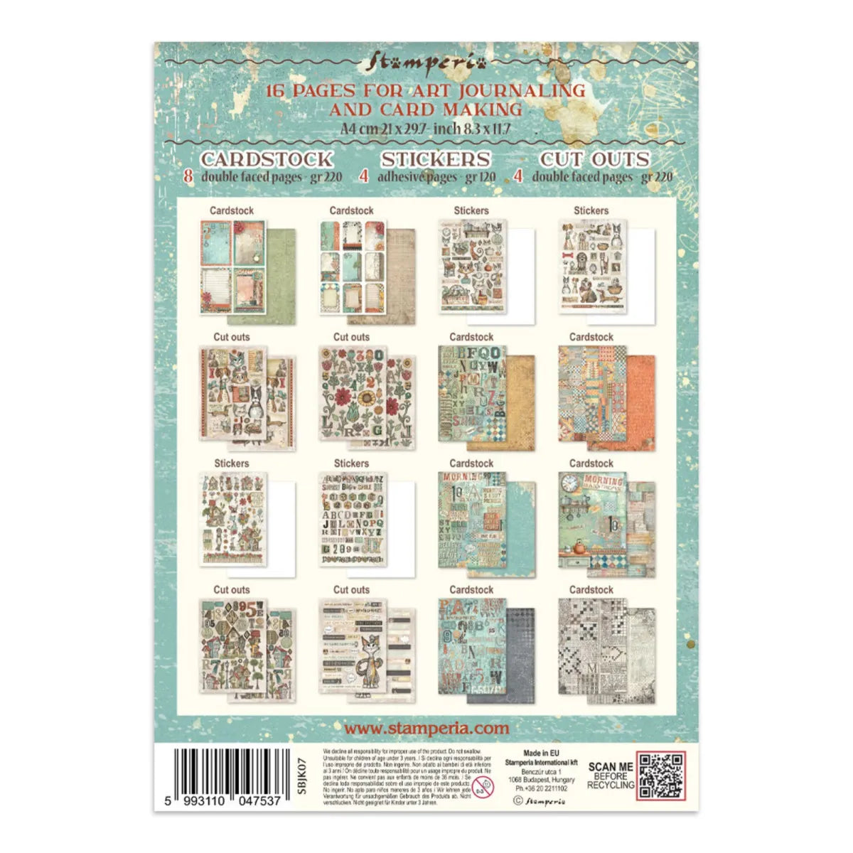 Stamperia Furry Friends Junk Journal