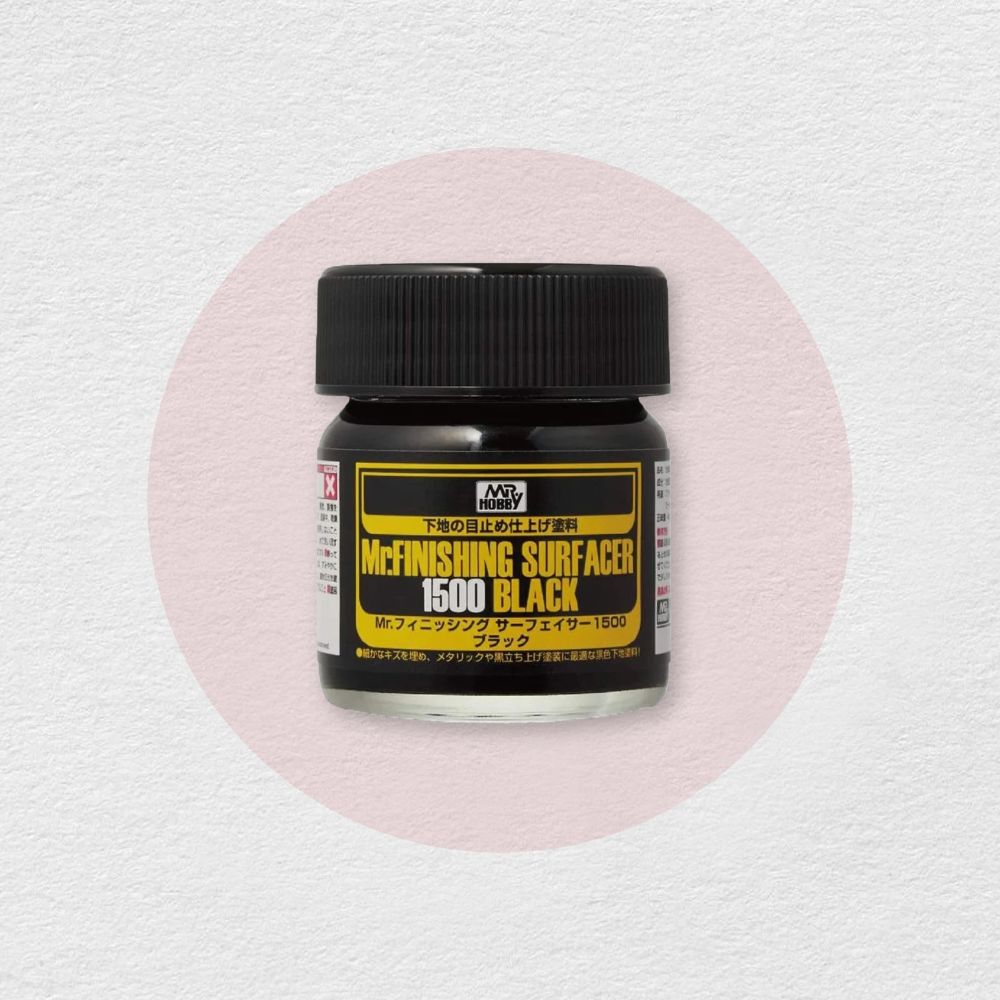 Mr. Finishing Surfacer 1500 Black Primer, 40 ml
