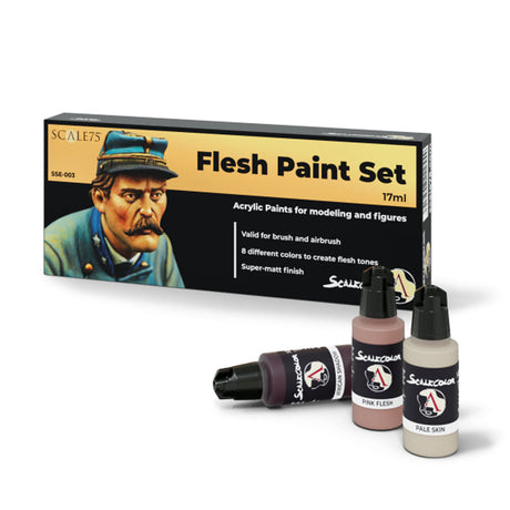 Scale 75 FLESH Acrylic Paint Set, 8x17 ml