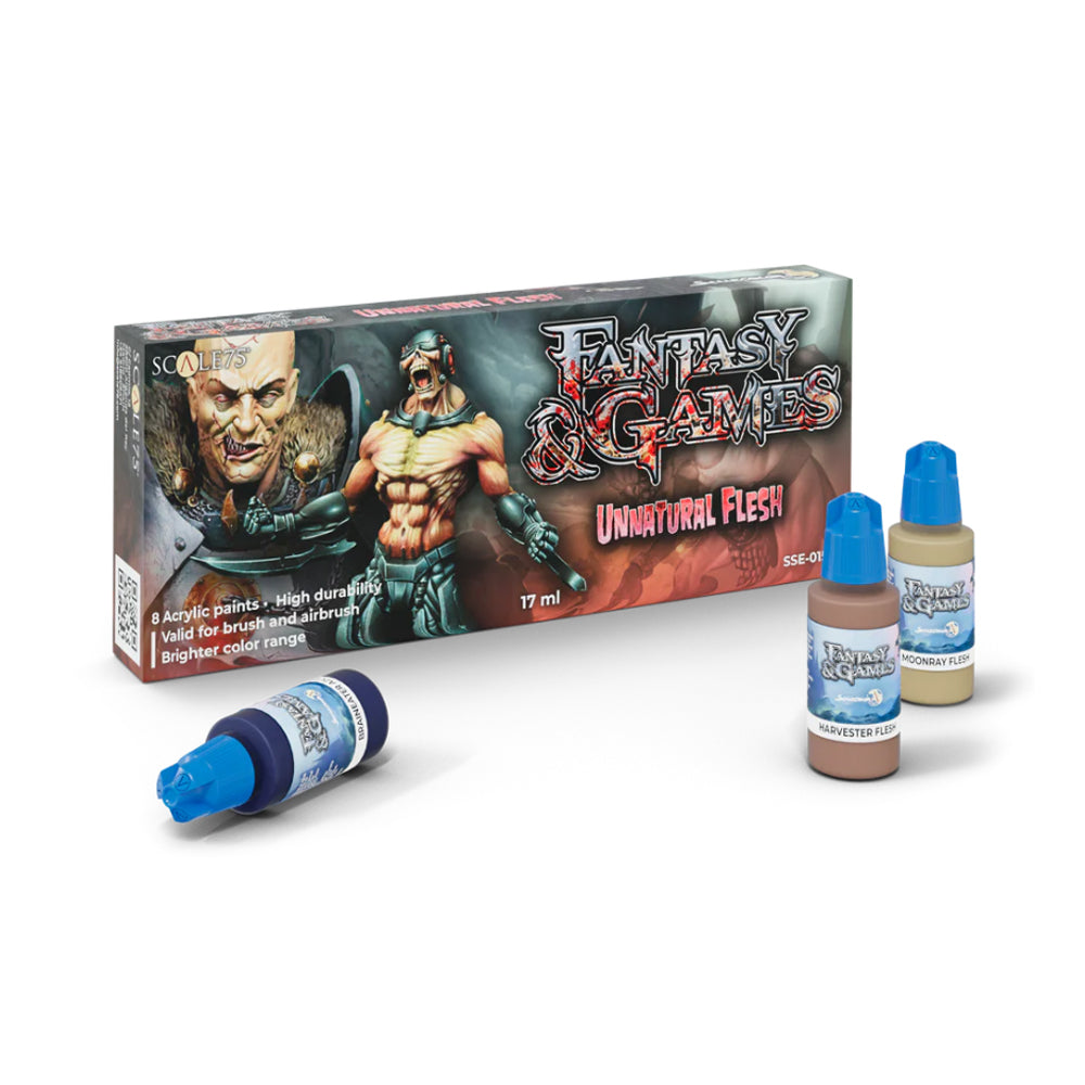 Scale 75 UNNATURAL FLESH Acrylic Paint Set, 8x17 ml