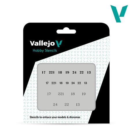 Vallejo Hobby Stencils - Soviet Numbers WWII