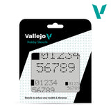 Vallejo Hobby Stencils -  Digital Numbers