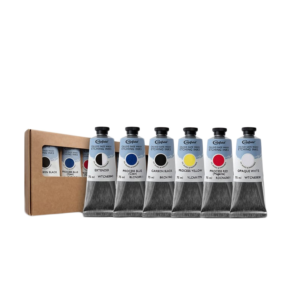 Cranfield Caligo Safe Wash ofortinės spaudos dažų rinkinys, 6x75 ml