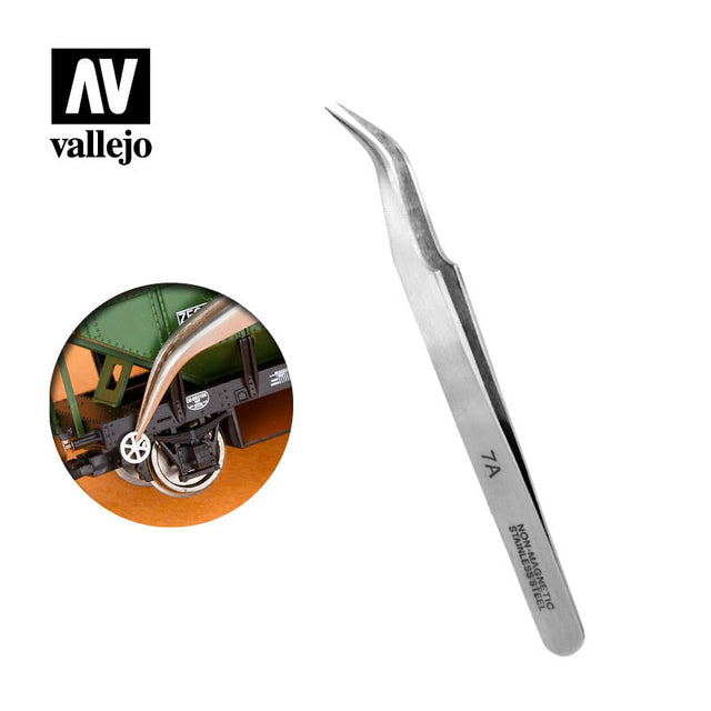 Vallejo Extra Fine Curved Tweezers, 115 mm