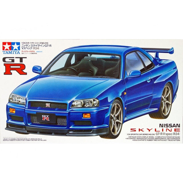 Tamiya Nissan Skyline GT-R V Spec (R34) Scale Model, 1:24