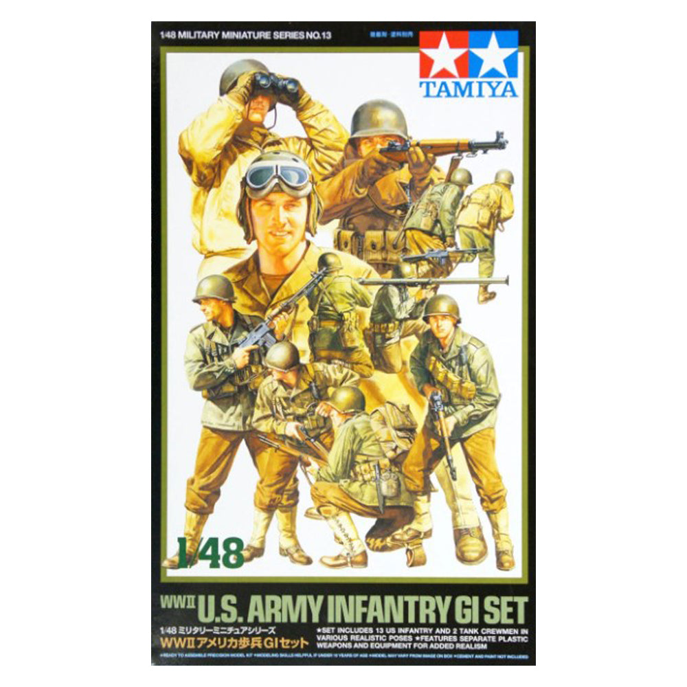 Tamiya WWⅡ U.S. Army Infantry GI Set Model Kit, 1:48