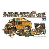 Tamiya British 25PDR Gun Quad Tractor Model Kit, 1:35