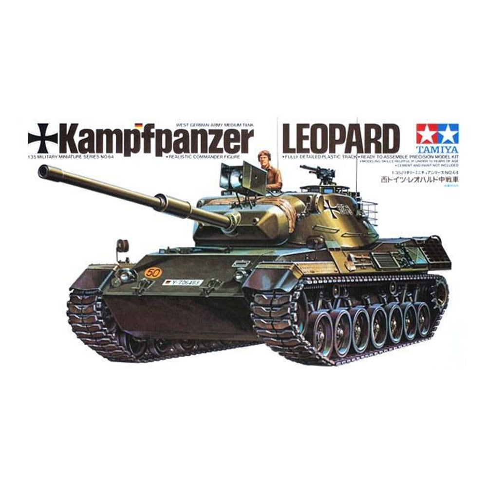 Tamiya Kampfpanzer Leopard Medium Tank Scale Model Kit, 1:35