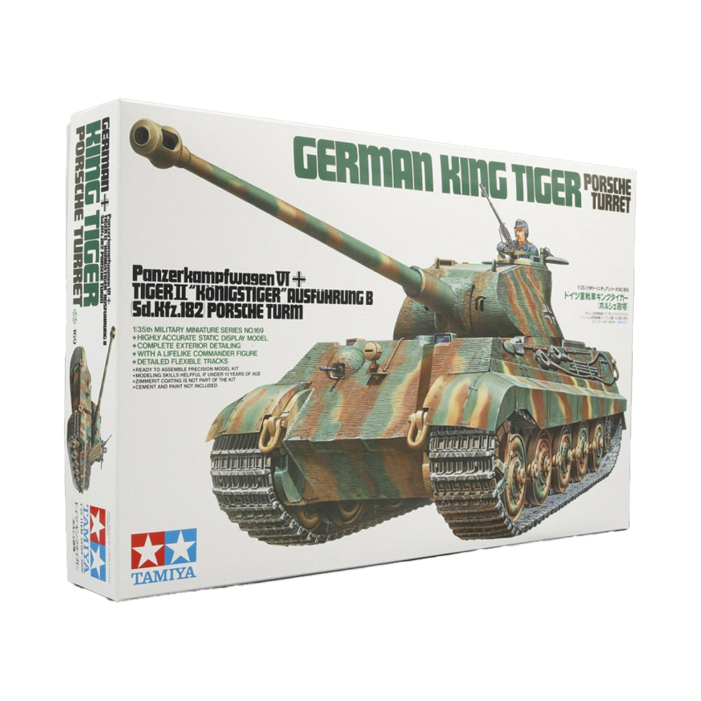 Tamiya German King Tiger Porsche Turret Model Kit, 1:35