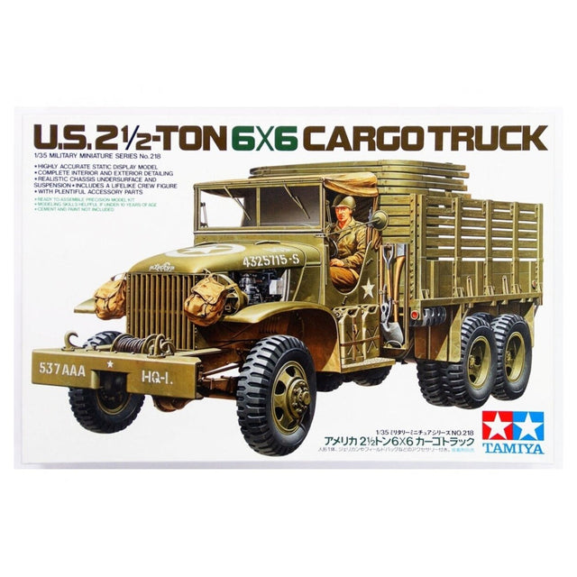 Tamiya U.S. 2.5 Ton 6X6 Cargo Truck Scale Model, 1:35