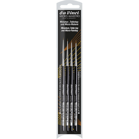 Da Vinci Micro-Maestro Natural Hair Miniature Brushes Set, 4 pcs.