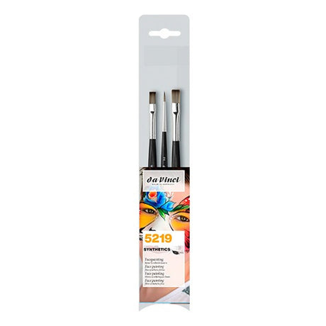 Da Vinci Face Painting Synthetic Brush Set, 3 pcs.