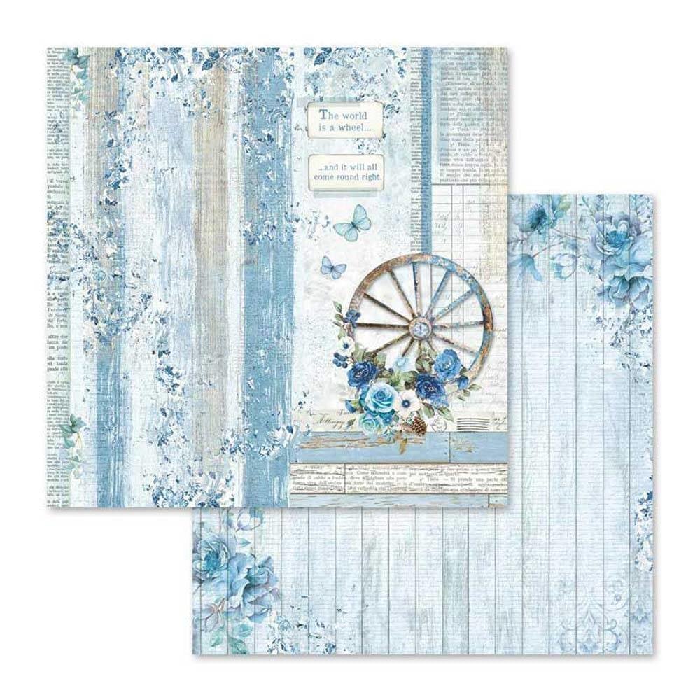 Stamperia Double-Sided Scrapbooking Paper Set - Blue Land, 10 units