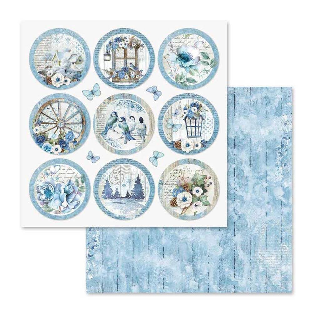 Stamperia Double-Sided Scrapbooking Paper Set - Blue Land, 10 units