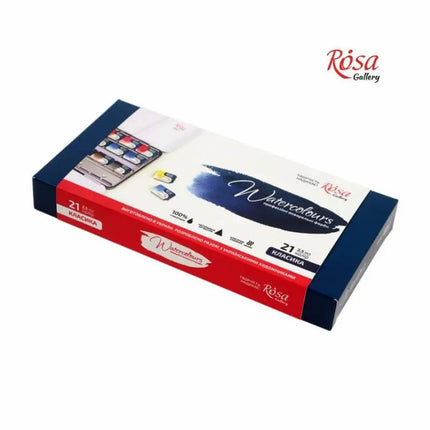 ROSA Gallery Watercolour Travel Set - Classic, 21 colours