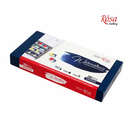 ROSA Gallery Watercolour Travel Set - Classic, 28 colours