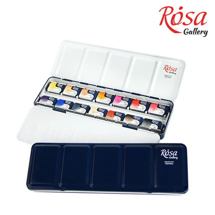 ROSA Gallery Watercolour Travel Set - Portrait, 14 colours