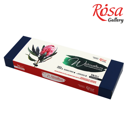 ROSA Gallery Watercolour Travel Set - Botanical, 14 colours