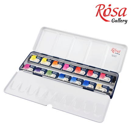 ROSA Gallery Watercolour Travel Set - Botanical, 14 colours