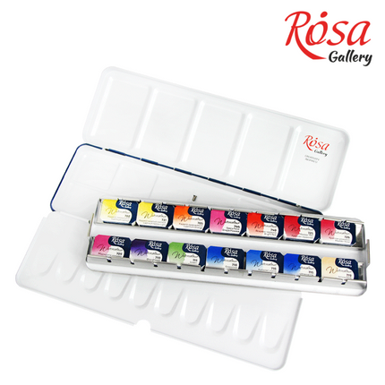 ROSA Gallery Watercolour Travel Set - Botanical, 14 colours