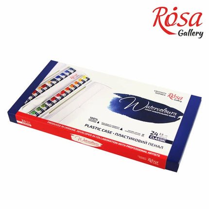 ROSA Gallery Watercolour Travel Set - Classic, 24 colours