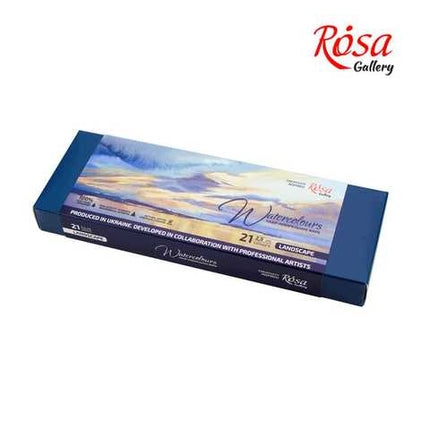 ROSA Gallery Watercolour Travel Set - Landscape, 21 colours