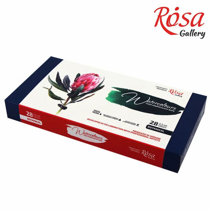 ROSA Gallery Watercolour Travel Set - Botanical, 28 colours