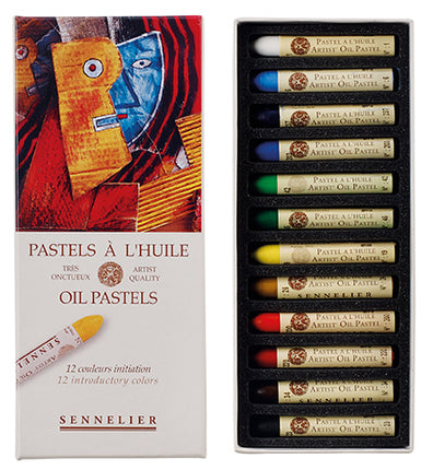 Sennelier Oil Pastels Set, 12 Introductory Colours