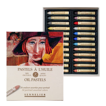 Sennelier Oil Pastels Set, 24 Portrait Assorted Colours