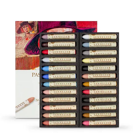 Sennelier Oil Pastels Set, 24 Portrait Assorted Colours