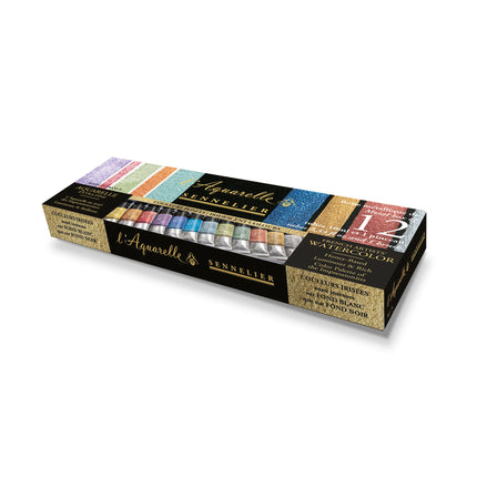 Sennelier L'Aquarelle Watercolour Set, 12x10 ml + Brush