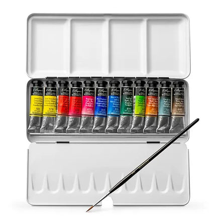 Sennelier L'Aquarelle Watercolour Set, 12x10 ml + Brush