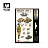 Vallejo WWII Italian Armour & Infantry Acrylic Paint Set, 6x17 ml