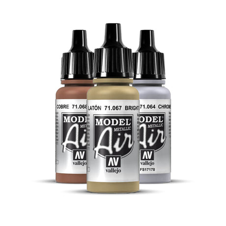 Vallejo Model Air Metallic Paint, 17 ml