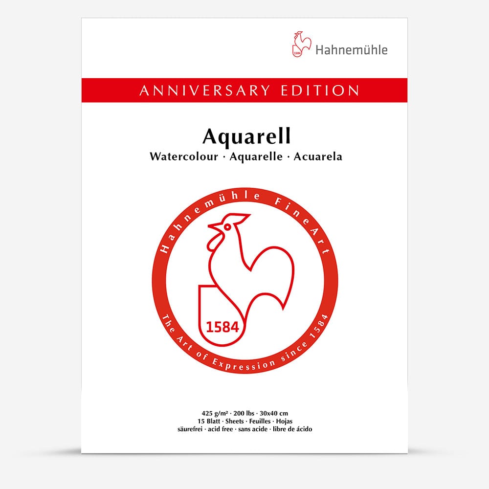 Hahnenmühle Aquarell Anniversary Edition 425gsm 30×40 15lapų