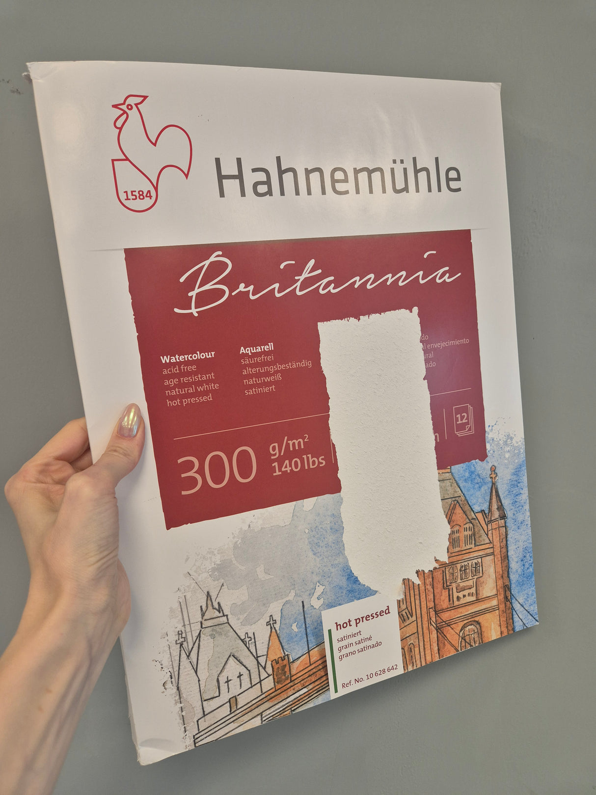 Hahnemühle Britannia akvarelinis popierius A3, karšto spaudimo, 12 lapų, 300 gsm