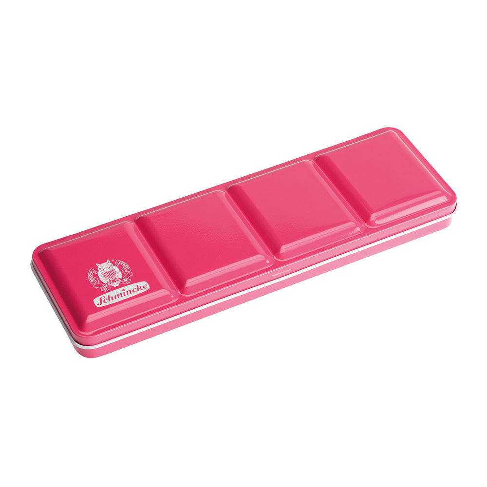 Schmincke Horadam Pretty Pink Watercolor Set in a Metal Box, 15 Colours, Half-Pan + Brush