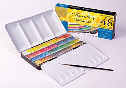 Sennelier L'Aquarelle Watercolour Set, 48 Half Pans