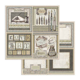 Stamperia Double-Sided Scrapbooking Paper Set - Calligraphy, 10 units