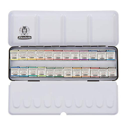 Schmincke Horadam Aquarell Set, 24 Colours, Half-Pan